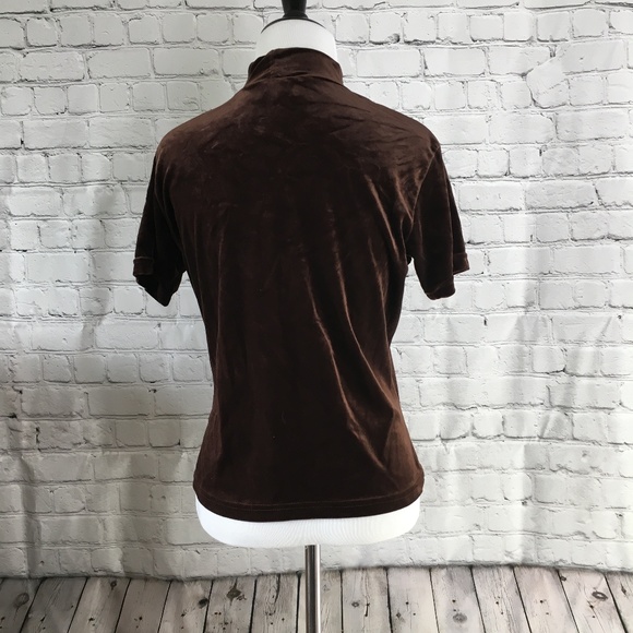 Vintage Henri Bendel Velvet Mock Turtle Neck - Picture 5 of 8